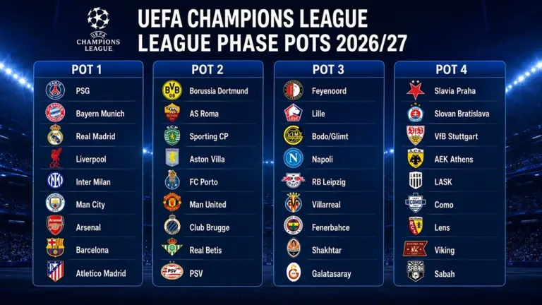 โปรแกรมบอล ยูฟ่าแชมเปี้ยนส์ลีก 2026/27