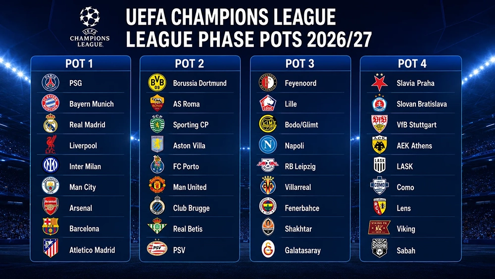 โปรแกรมบอล ยูฟ่าแชมเปี้ยนส์ลีก 2026/27